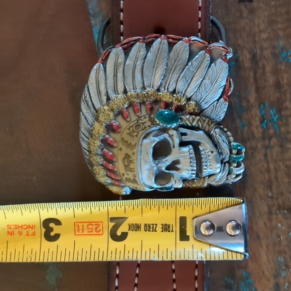 Cowboy Native American Enamel Belt Buckle - Picture 7 of 7